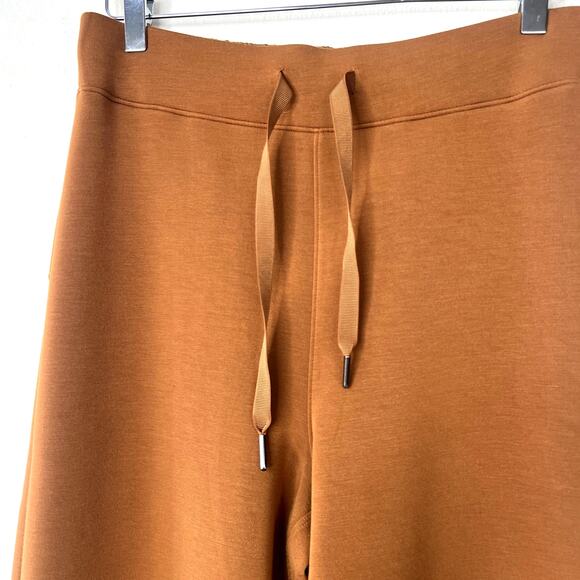SPANX AirEssentials Wide Leg Pant Sweatpants Butterscotch Carmel Brown LARGE - Picture 2 of 7